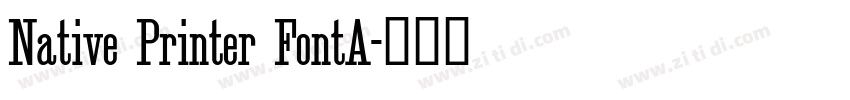 Native Printer FontA字体转换